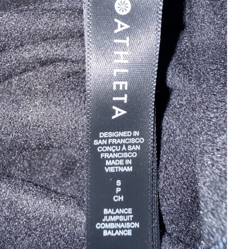 Athleta Balance Jumpsuit Black Sleeveless Jogger Drawstring S NWT 988523-00-2 - Picture 10 of 11
